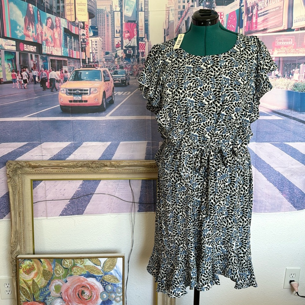 Max Studio Floral, Flowy Dress 1X